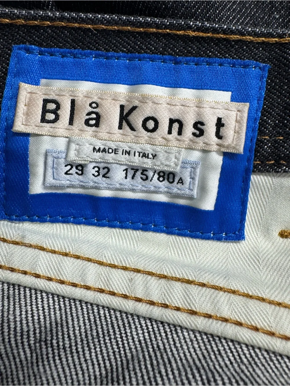 Acne Studios Blå Konst Land Black Straight Leg Jeans Dark Wash 29x32 Jeans Pants